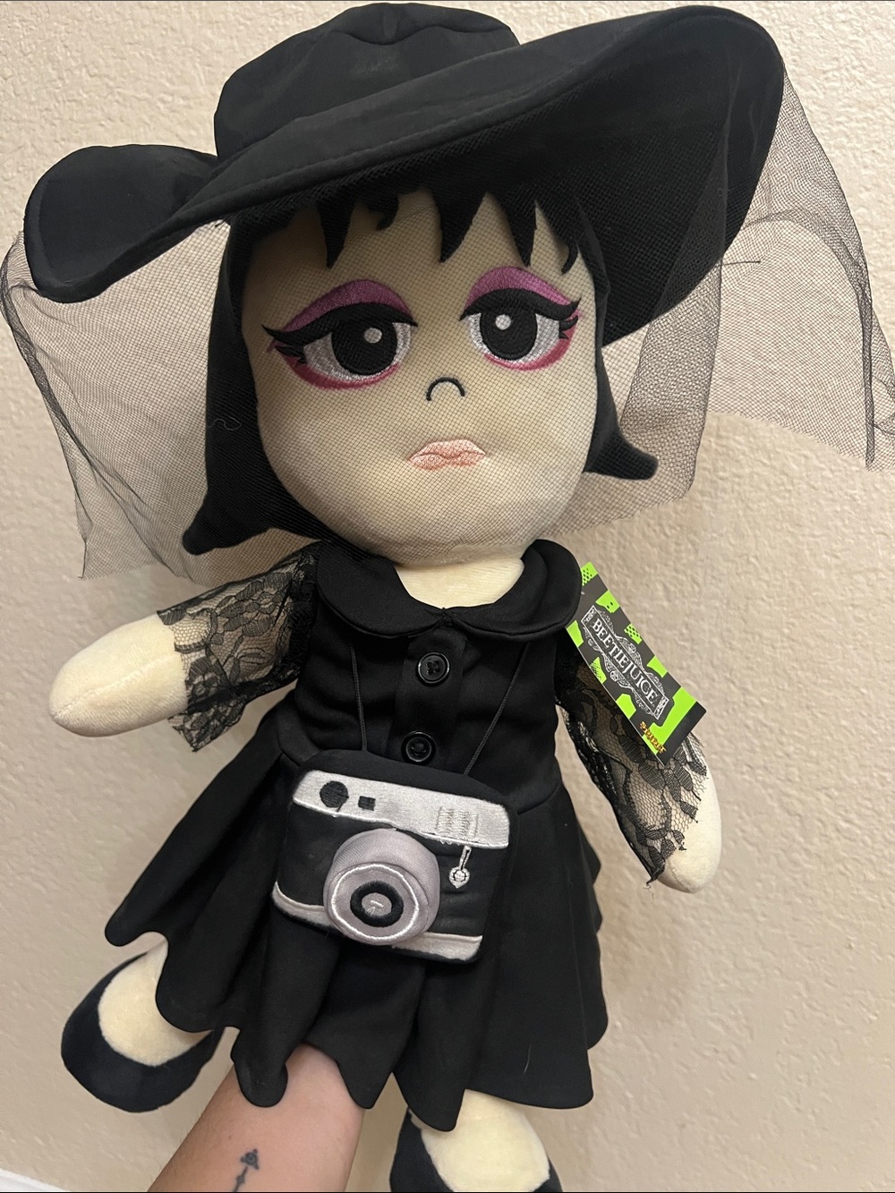 Spirit Black dress lydia Plush Doll with Pink Eye Makeup